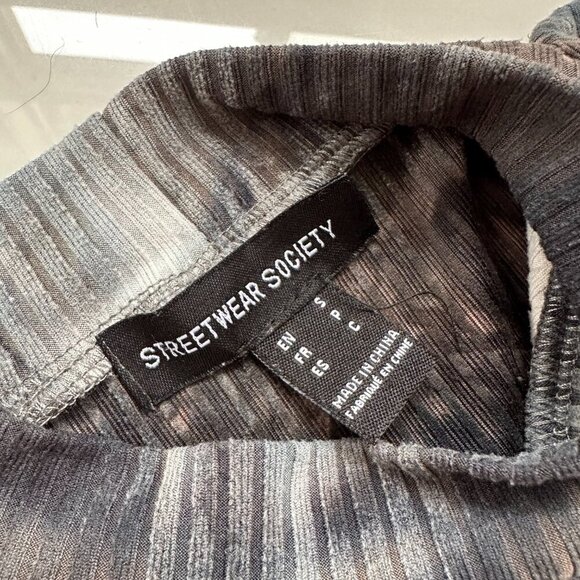 Streetwear Society | Tie-Dye Mini Dress | Size Small | Gray/Black/White - Picture 12 of 16